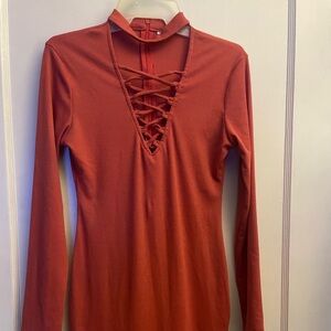 Women Casual Long  Sleeve Bodycon Party dress short dress solid color,